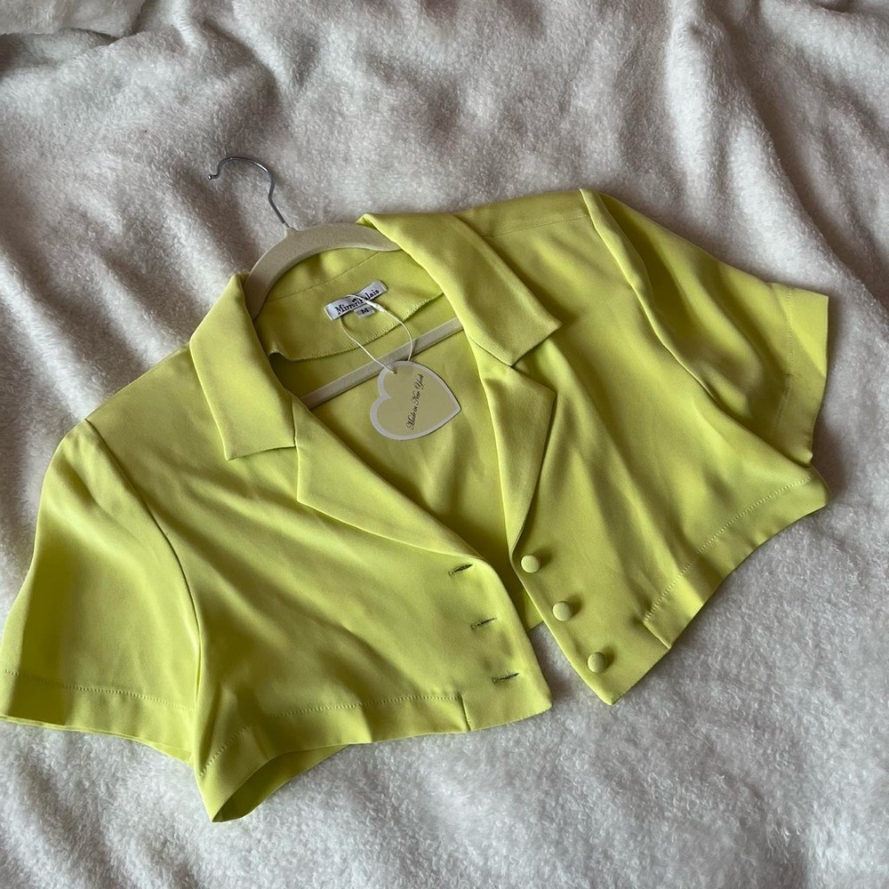 Mirror Palais Cropped Blazer Top